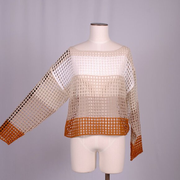 NWT Maeve Open Weave Cropped Sweater, Sz - OS - Picture 4 of 8